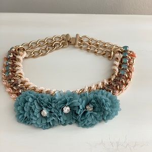 Anthropologie flowered jeweled choker